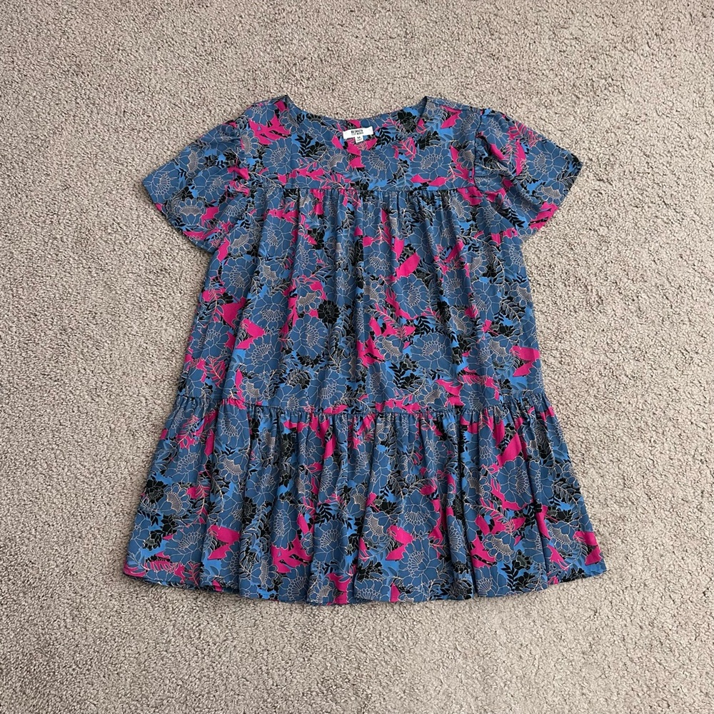 BB Dakota Steve Madden Floral Tiered Babydoll Tunic Top Womens M